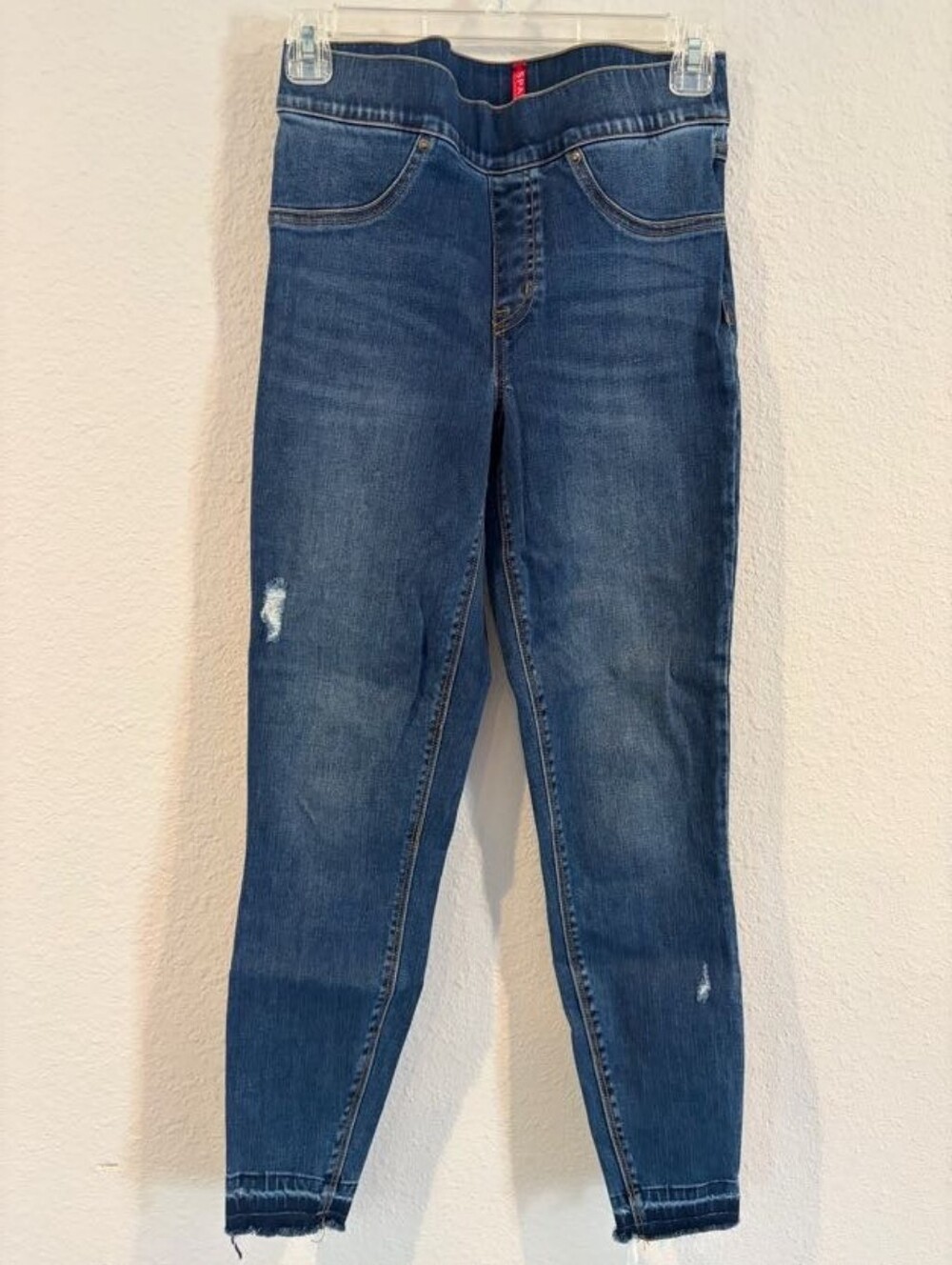 Spanx Womens Classic Casual High Waist Pull On Skinny Jeans Jeggings Size Small